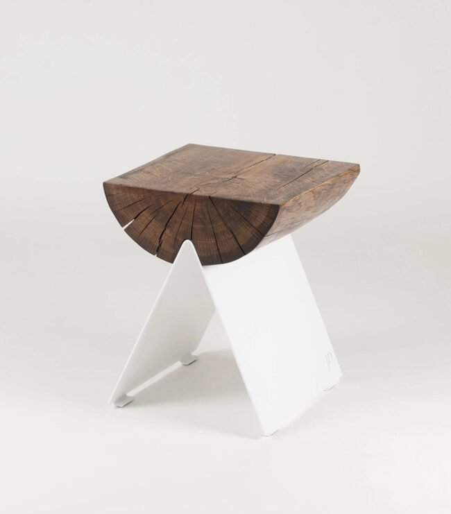 ⁦Wooden Stool White⁩ - الصورة ⁦2⁩