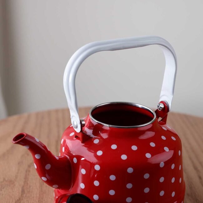 Red with white Dotted design Jug - Image 4