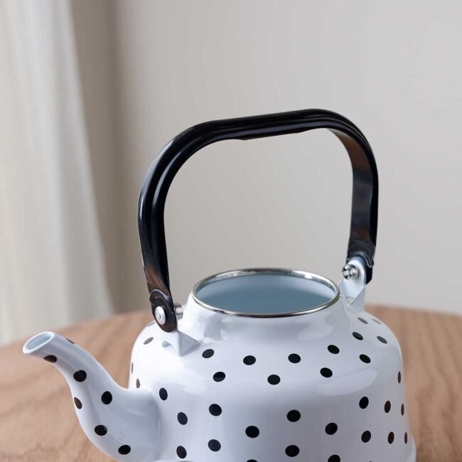 Black with white Dotted design Jug - Image 3