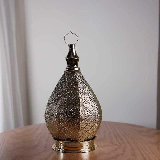 Ramadan lantern gold perforated
