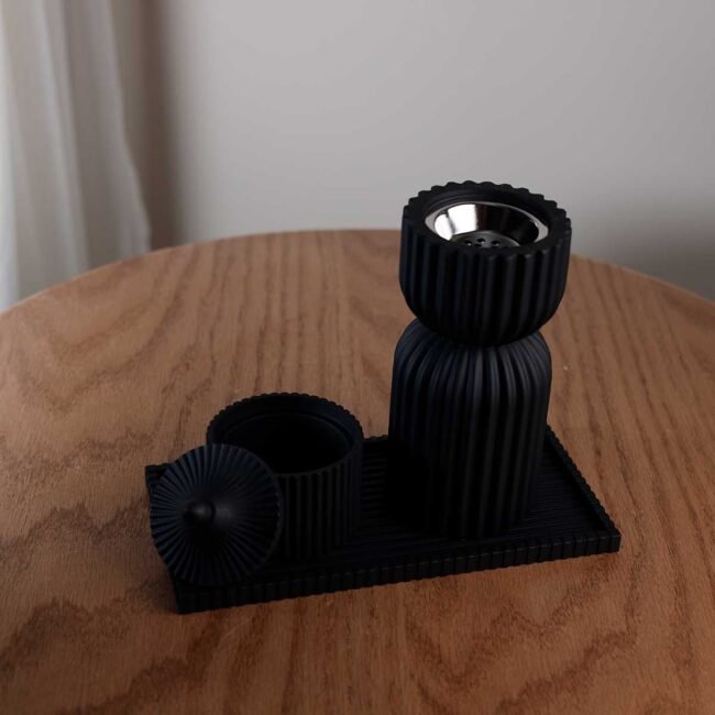3 Piece Charcoal Incense Burner with Base and Incense Holder - Image 2
