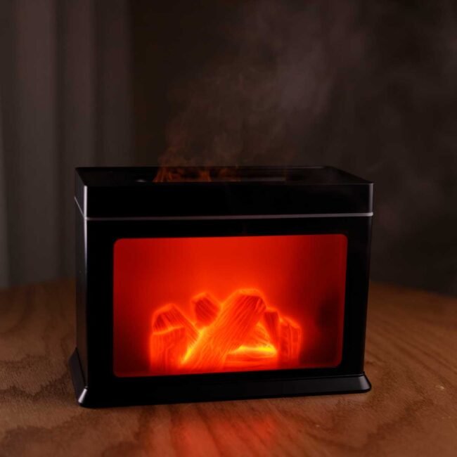 Electronic incense burner in the shape of a stove