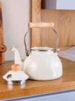 Classic Metal Teapot with Wooden Handle - Image 2
