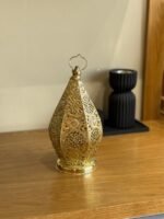 Ramadan Ribbed Dome Golden Lantern