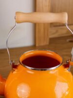 Classic Metal Teapot with Wooden Handle - Image 3