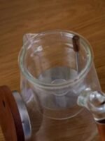 Glass herbal Teapot and handle made of a combination of wood and glass - Image 3