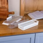 Small Refrigerator Vegetable Storage Container with Strainer Basket - Image 2