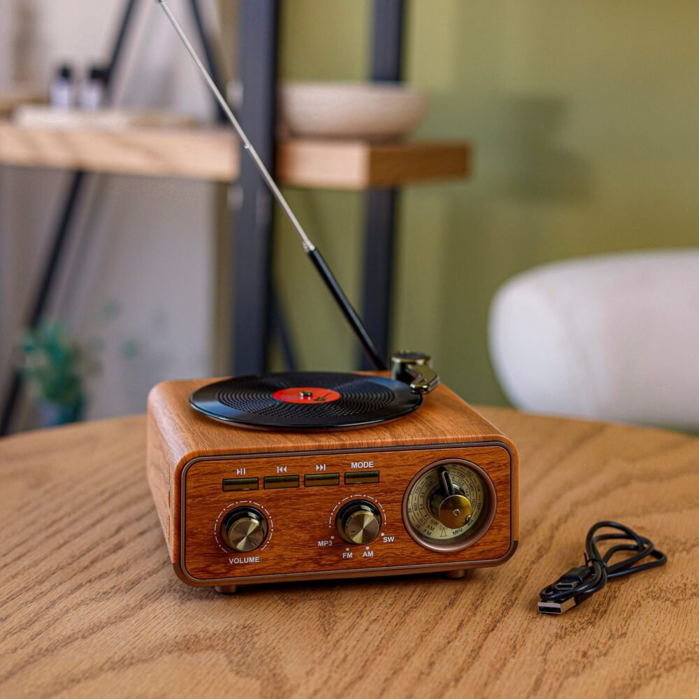 Vintage Wooden Multi-Function Radio - Image 1