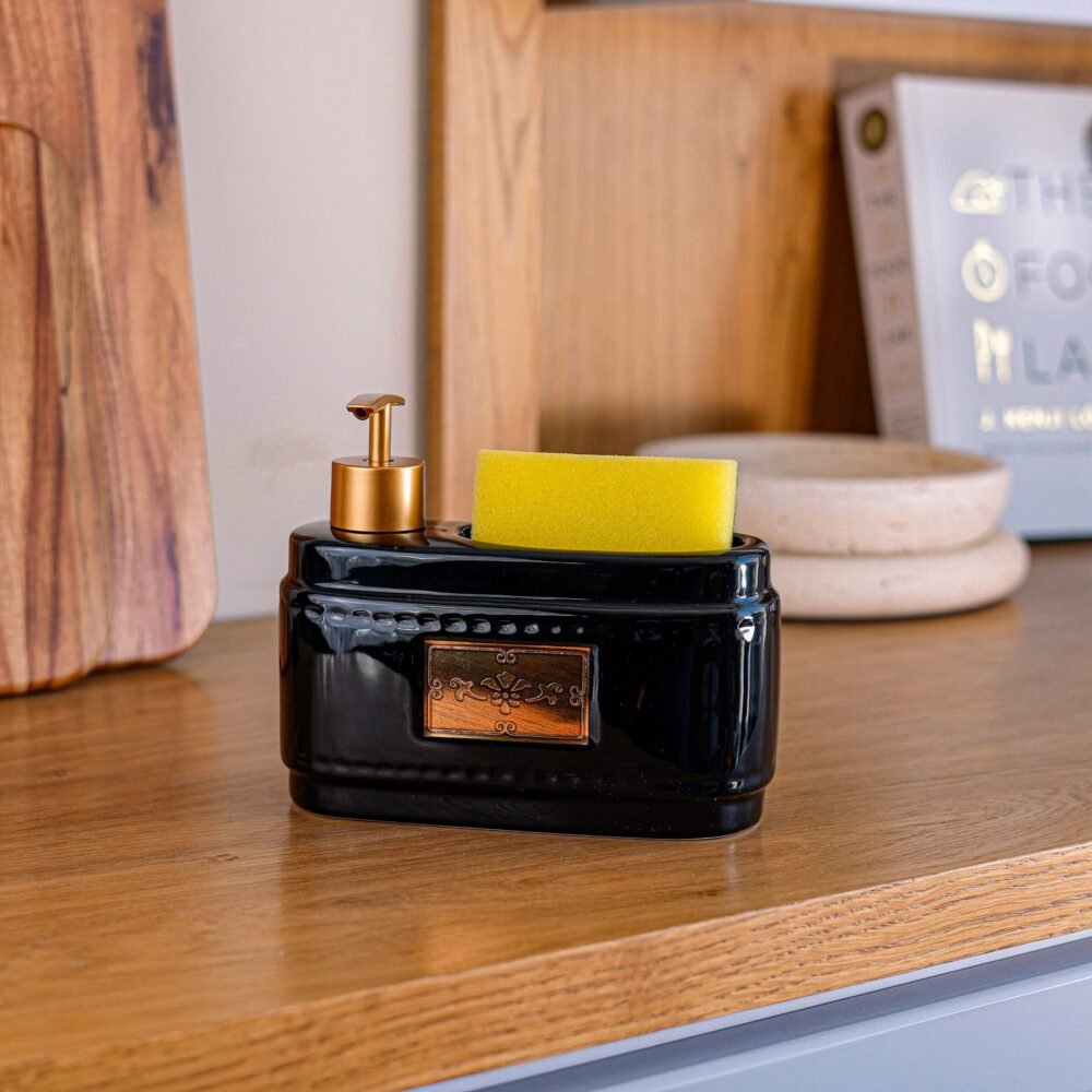 Classic Soap Dispenser with Sponge Holder - Image 1