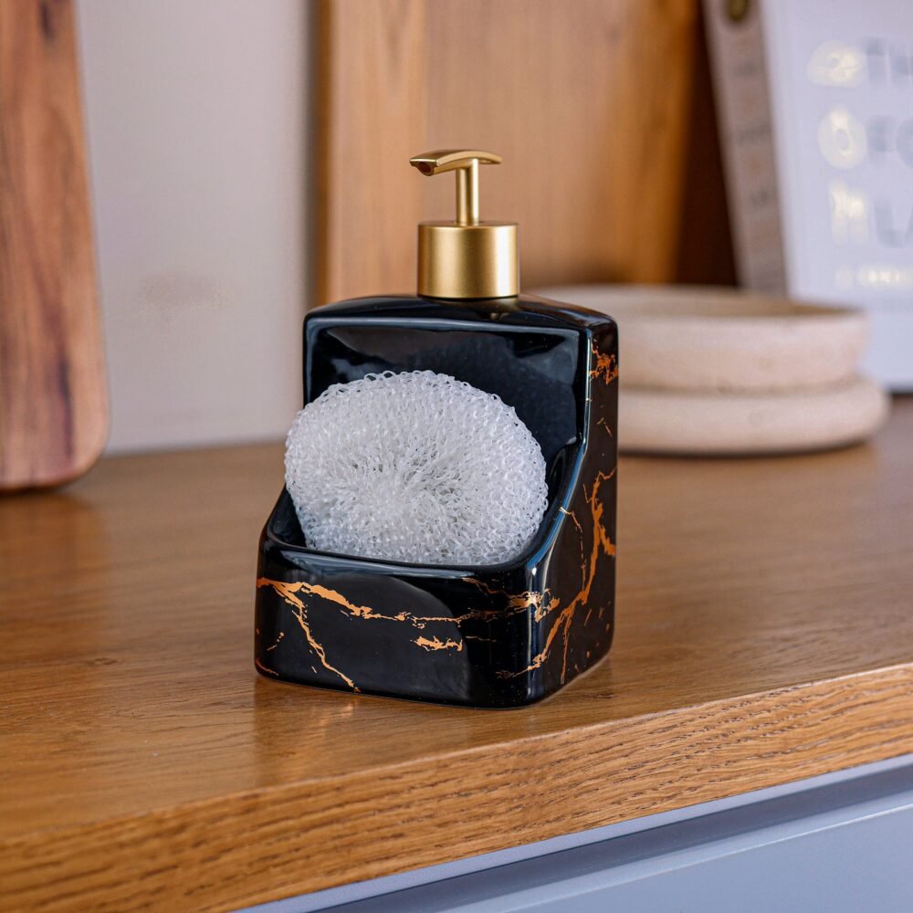 Classic Soap Dispenser with Sponge Holder - Image 3