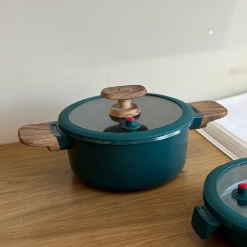 Non-Stick Cooking Pot with Glass Lid