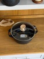 Granite Cooking Pot with Glass Lid and Side Handles - 6.6 Liters - Image 3