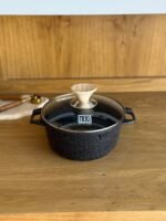 Granite Cooking Pot with Glass Lid and Side Handles -2.5 Liters