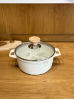 Granite Cooking Pot with Glass Lid and Side Handles - 2.5 Liters