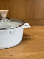 Granite Cooking Pot with Glass Lid and Side Handles - 2.5 Liters - Image 2
