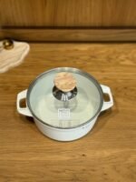 Granite Cooking Pot with Glass Lid and Side Handles - 2.5 Liters - Image 3