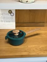 Granite Saucepan with Glass Lid and Long Handle