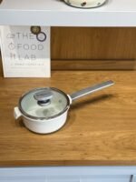 Granite Saucepan with Glass Lid and Long Handle