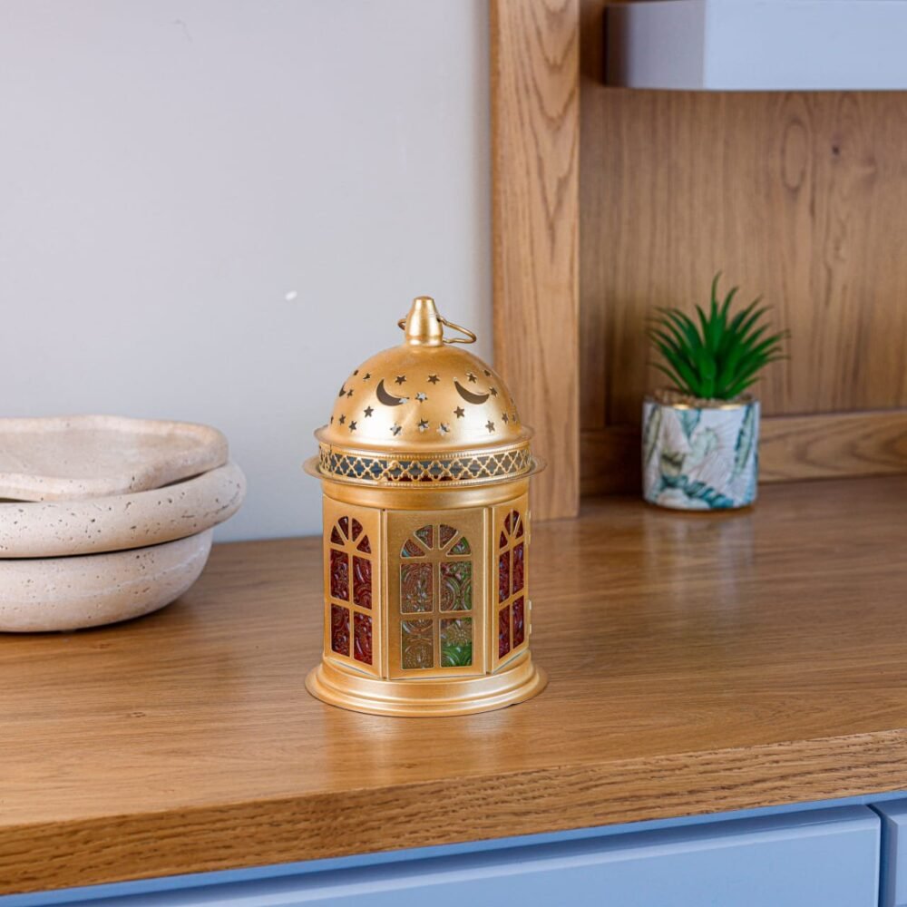 Golden Ramadan Moon Dome Lantern - Image 1