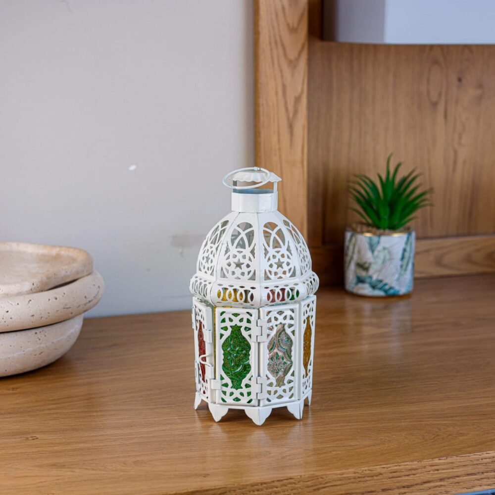 Classic Ramadan Lantern with Colorful Windows - Image 1