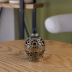 Rounded Dome Ceramic Incense Burner with Islamic Golden Pattern