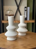 Set of Two Geometric Modern Vases