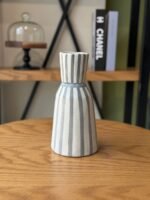 Striped Vase with Modern Classic Design