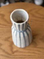 Striped Vase with Modern Classic Design - Image 2