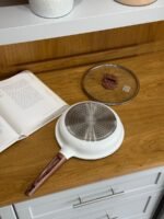 Non-Stick Granite Frying Pan with Glass Lid - Image 3