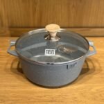 Granite Cooking Pot with Glass Lid and Side Handles -2.5 Liters - Image 5