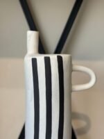 Ceramic Vase with Vertical Stripes - Image 3