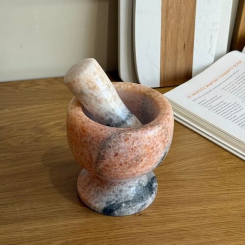 Heavy Natural Marble Mortar and Pestle