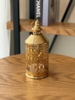 فانوس رمضان ذهبي أسطواني