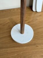 Paper Towel Holder – Marble Base & Natural Wood Rod - Image 2