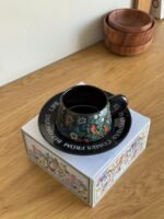 Floral Tea Cup with Saucer - Image 3