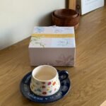 Colorful Floral Porcelain Tea Cup with Saucer