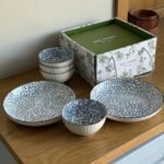 6-Piece Blue Pattern Hospitality & Serving Set