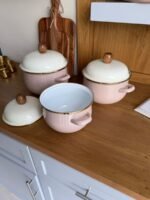 ⁦قدر طهي بمادة المينا بغطاء 3 قطع⁩ - الصورة ⁦2⁩