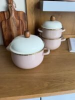 ⁦قدر طهي بمادة المينا بغطاء 3 قطع⁩ - الصورة ⁦3⁩