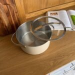 قدر طهي ستانلس ستيل مع غطاء زجاجي