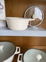 ⁦طقم قدور  غير لاصق – 12 قطعة مع أغطية زجاجية + ملاعق سيليكون⁩ - الصورة ⁦3⁩