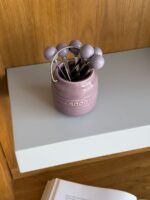 طقم شوك تقديم حلويات مع حامل خزفي – 6 قطع