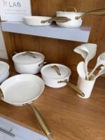 ⁦طقم أواني طهي سيراميك صحي – 16 قطعة⁩ - الصورة ⁦4⁩