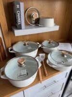 Granite Cookware Set with Glass Lids & Utensils