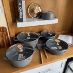 Granite Cookware Set with Glass Lids & Utensils