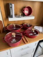 Granite Cookware Set with Glass Lids & Utensils