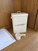 Metal Laundry Powder Storage Canister with Scoop