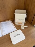 Metal Laundry Powder Storage Canister with Scoop - Image 2