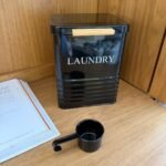 Metal Laundry Powder Storage Canister with Scoop