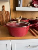 Granite Cookware Set with Glass Lids & Utensils - Image 3